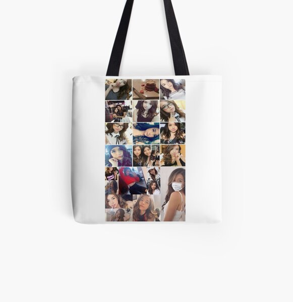 Pokimane Collage All Over Print Tote Bag RB2205 product Offical Pokimane Merch