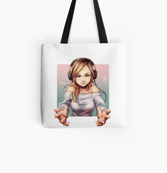 Pokimane Gaming  All Over Print Tote Bag RB2205 product Offical Pokimane Merch
